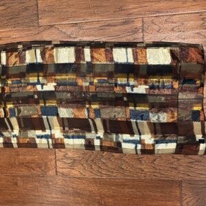 Liz Claiborne long scarf in neutral colors, transparent striping throughout